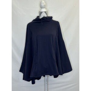 UGG Pichot Turtleneck Poncho Cape Navy Blue Size M/L Benefits Charity